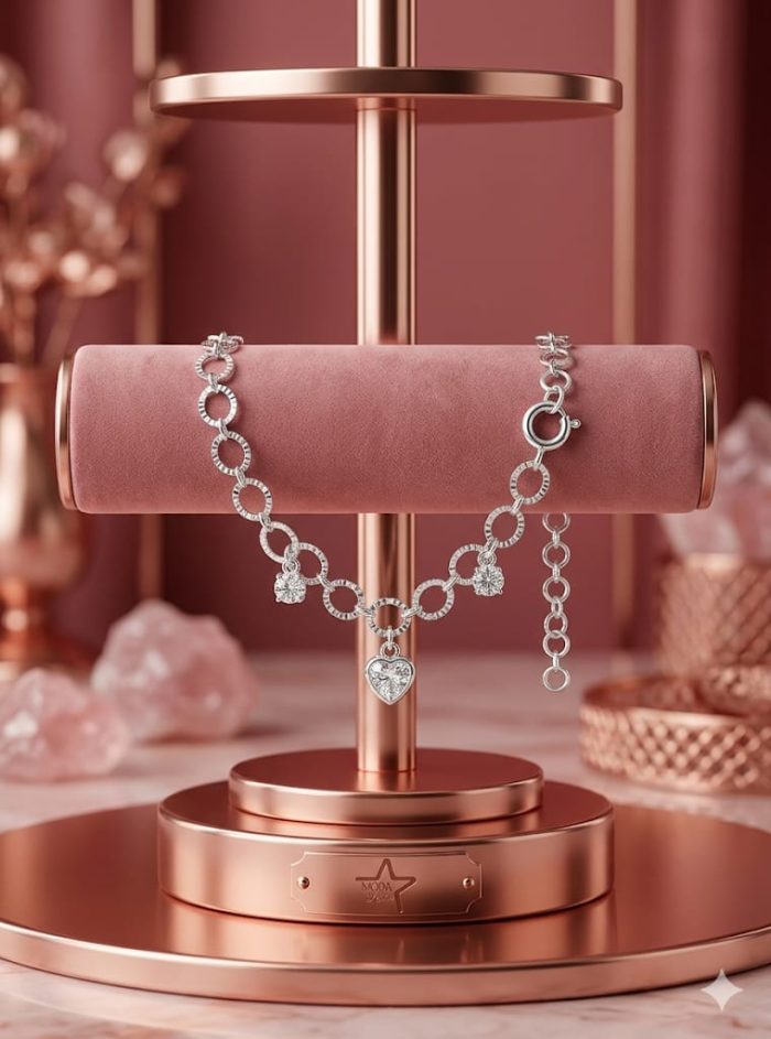 pulseira prata moda louka