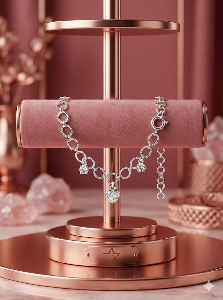 pulseira prata moda louka