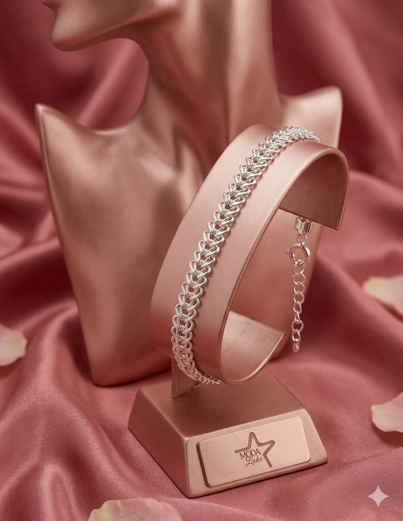 pulseira prata moda louka