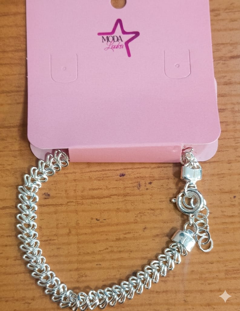 pulseira prata moda louka