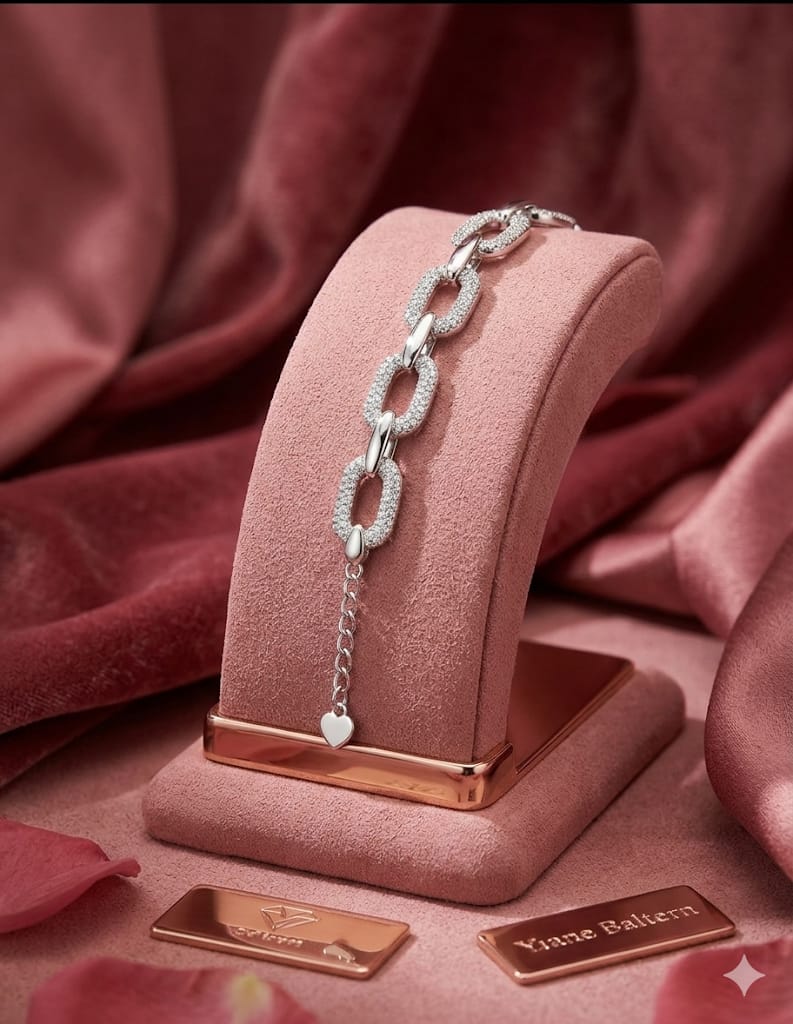 pulseira prata moda louka