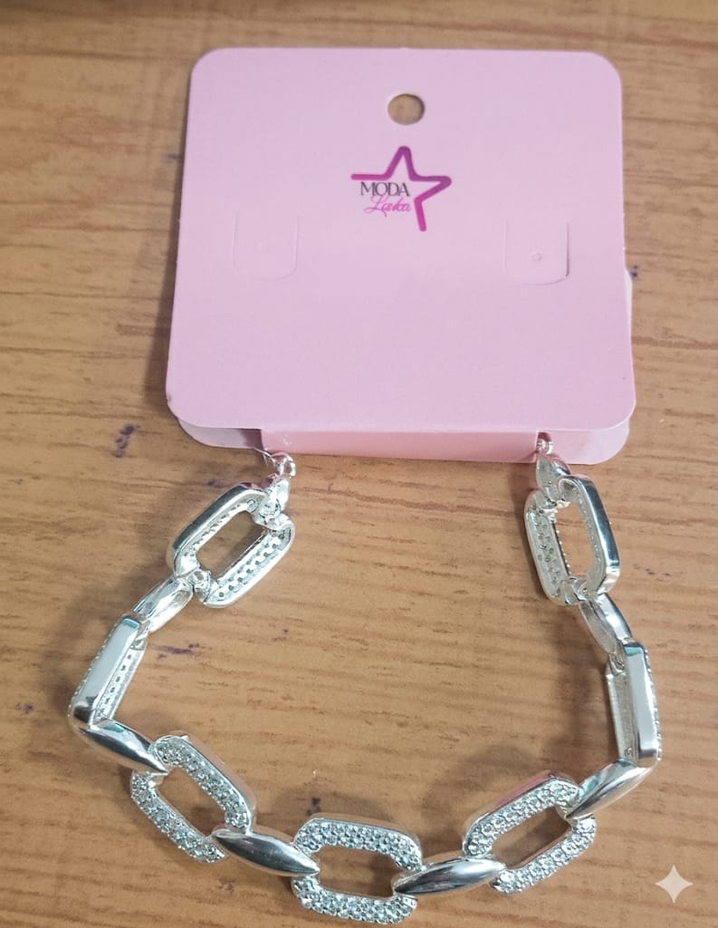 pulseira prata moda louka