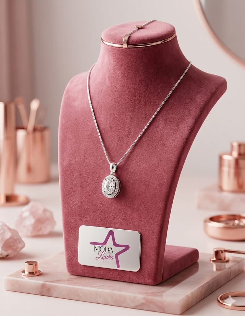colar prata moda louka