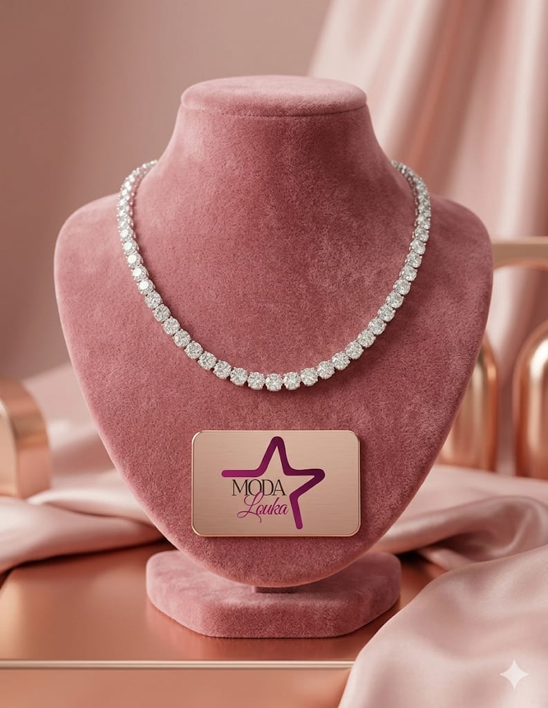 colar prata moda louka
