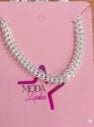 colar prata moda louka