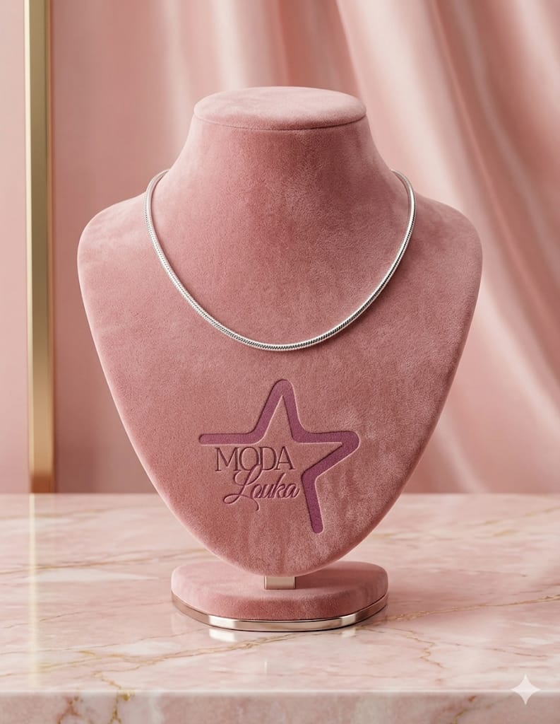 colar prata moda louka